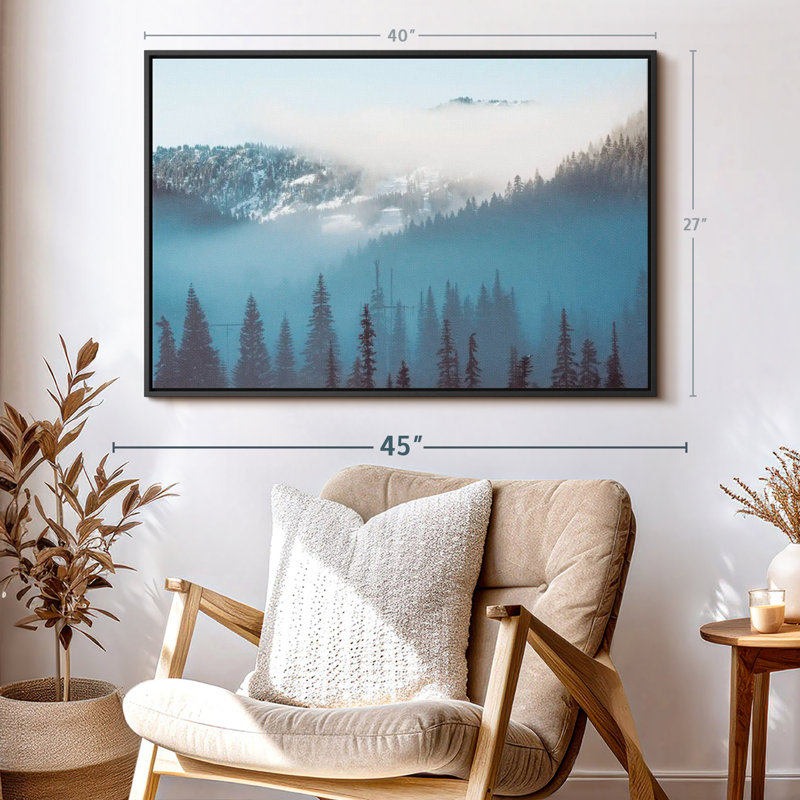 Nature "Forêt matinale, art mural", H 27 po x l 40 po