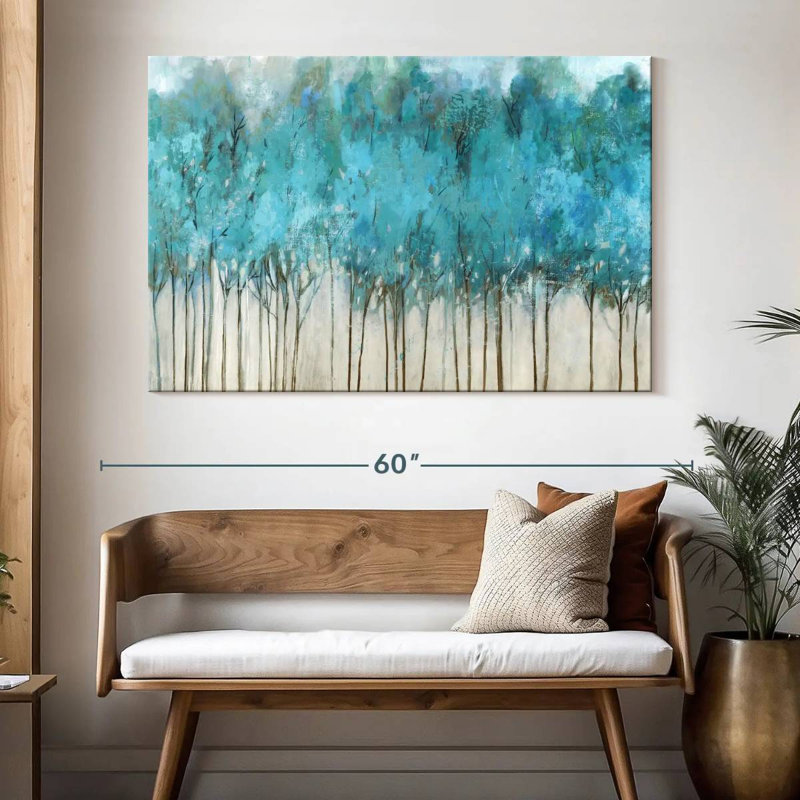 Harnek Teal Whisper, 34" H x 51" W