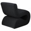 Chaise courbée rembourrée sans accoudoirs Charcoal, siège tendance et confortable pour les intérieurs modernes