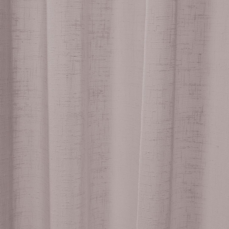 Extra Long & Extra Wide Faux Linen Semi Sheer Single Panel, 120" W x 144" L, Rose Pink
