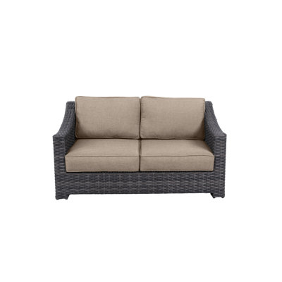 Donley 62'' Wide Wicker Loveseat with Cushions