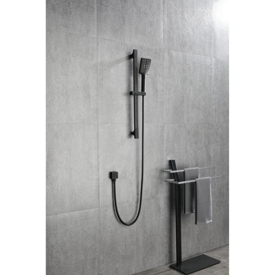 Height Adjustable Handheld Shower With 28 - Inch Slide Bar And 59 Hose, Stainless Steel Build, Multiple Spray Modes For Relaxing Showers Hose Bar, Steel, Functional A Relaxed Showering