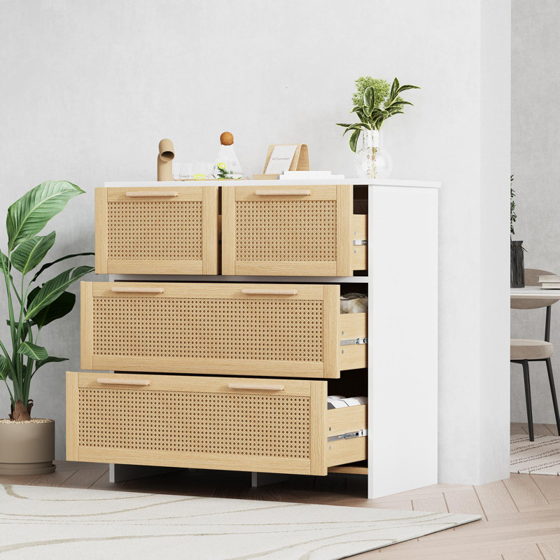 Chest Of Drawers With 4 Drawers, White