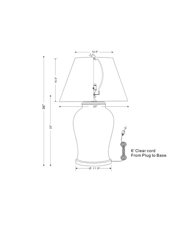 Scalamandre Porcelain Table Lamp