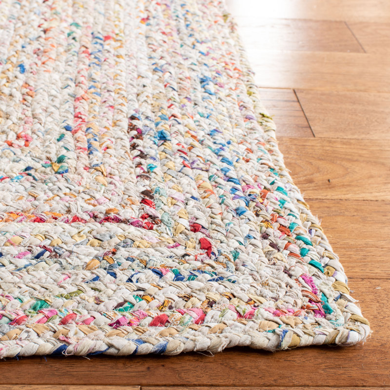 Tapis abstrait en coton tissé à la main Hurst , Tapis de couloir 2 pi 3 po x 21 pi