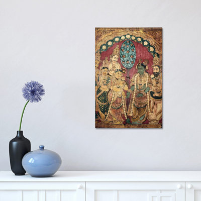 Hindu Wedding Ceremony - Wrapped Canvas Painting