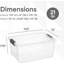 Superio 21 pte Bac de rangement transparent avec couvercle, boîte de rangement en plastique pour la maison-1412687548
