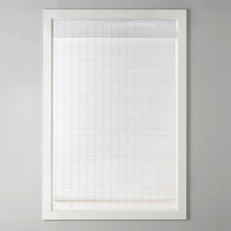 Bamboo Light Filtering Roman Shade 64"L, 33.03" W x 64.03" L, Teak
