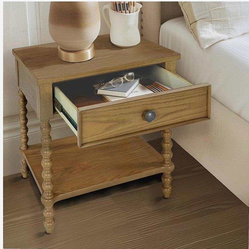 Table de chevet de style naturel, voir ci-dessous, Naturel
