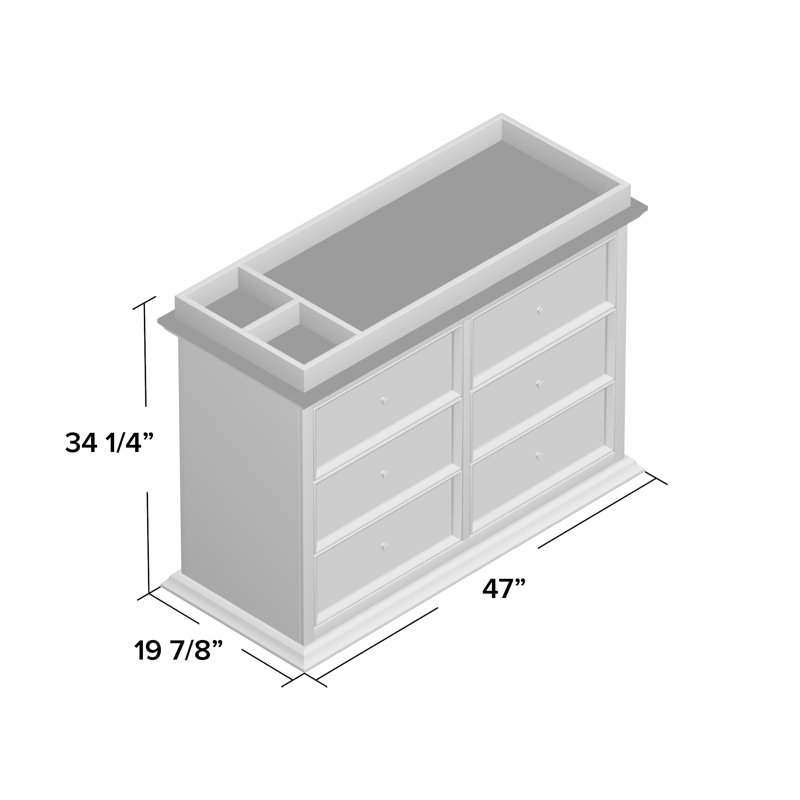 Foothill 6 Drawer Dresser, Weathered Gray