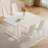 Dining Table Set With Armless Chairs.The Backrest Of The Dining Chair Is Designed With Multiple Vertical Stripes.-948288711