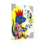 Animaux, dragon bleu avec couronne et symboles-1289686503