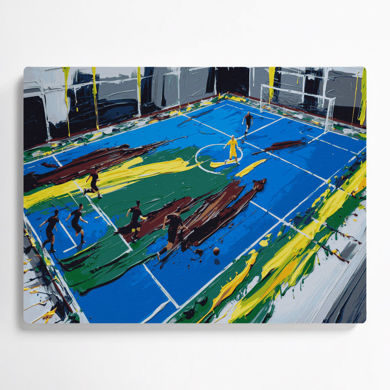 Art mural bleu en métal Sports, H 8 po x l 10 po
