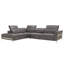 Canapé modulaire en cuir gris foncé-1966674477