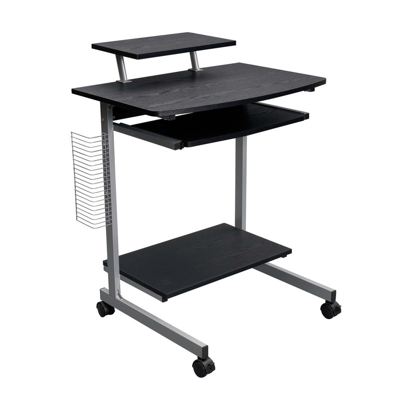 Chariot d'ordinateur compact avec rangement