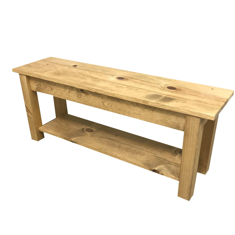 Banc de rangement en bois Della, H 17 po x l 24 po x P 12 po