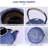 Blue floral cast iron teapot set