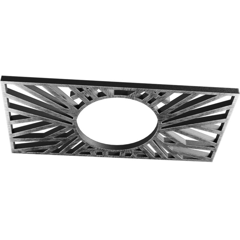 H 16 po x l 8 po x P 5 7/8 po x P 1/2 po médaillon de plafond en PVC de qualité architecturale Hoover, argent antique