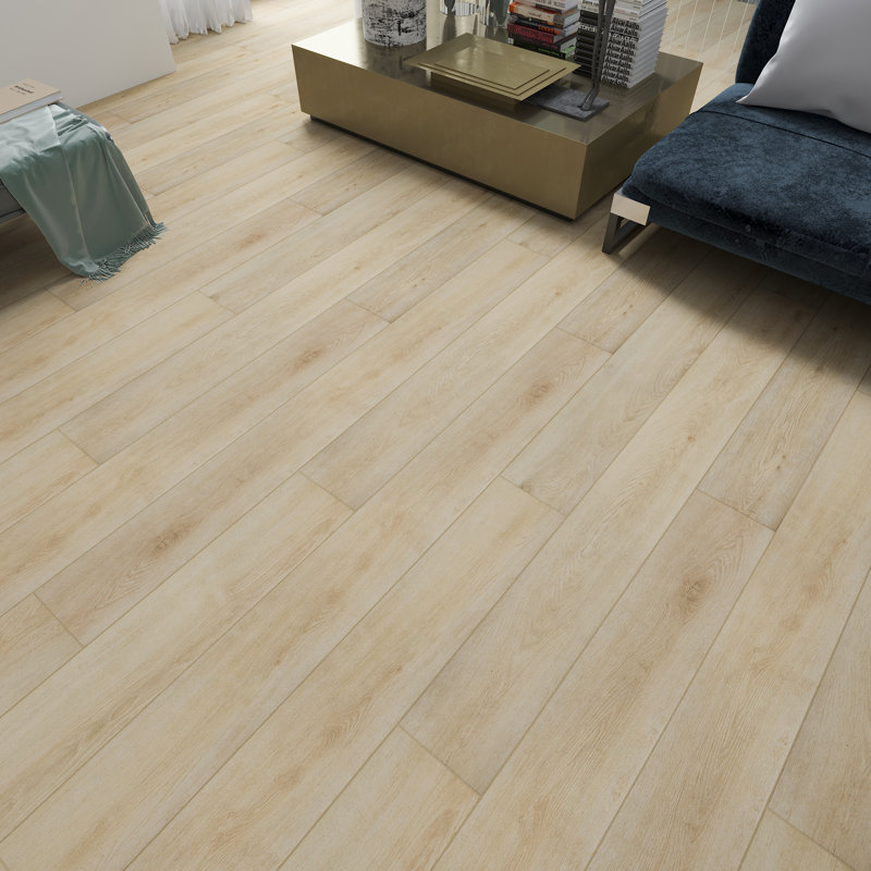 Planche de vinyle de luxe SPC 7 po x 60 po x 6 mm, Brun clair Mesa