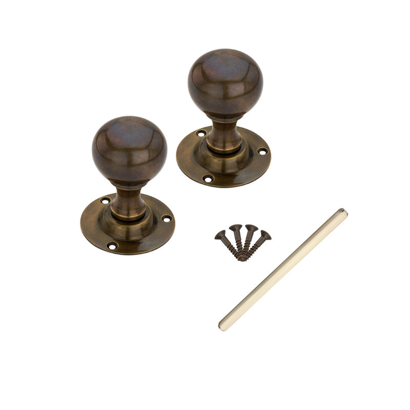 Ball Door Knob, Bronze
