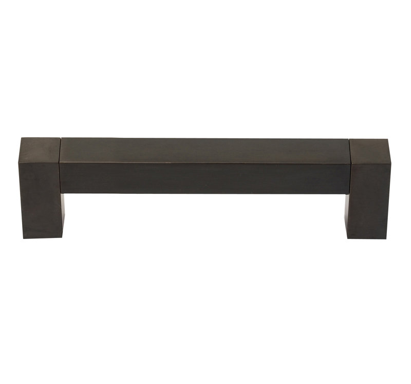 Poignée barre Block, Bronze chocolat, 3''