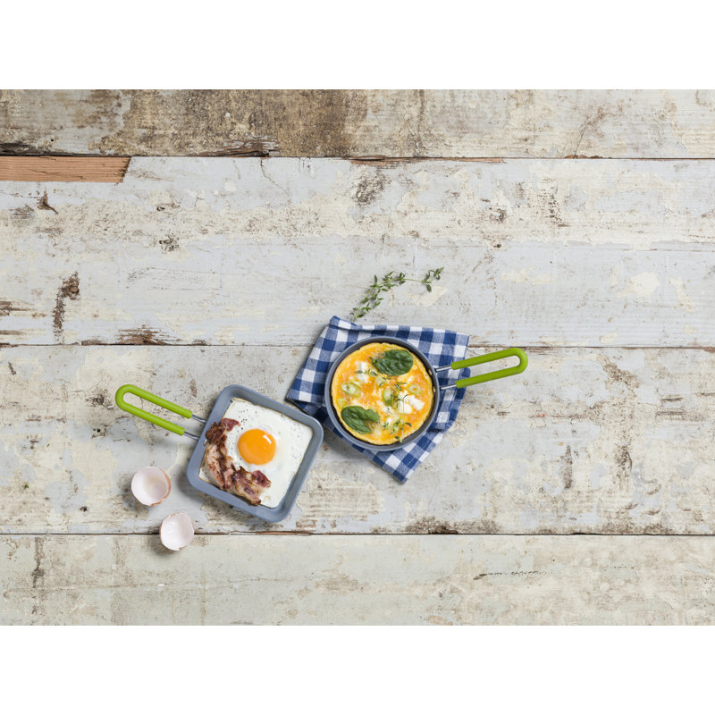 GreenPan Aluminium Mini 12cm Non Stick Egg Frying Pan with Silicon Handle