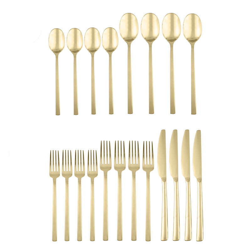 Ensemble de couverts Cambridge Silversmiths Cambridge Beacon, 20 pièces, service pour 4, Or