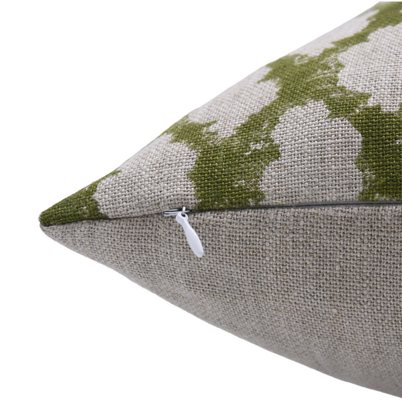 Housse de coussin en lin Hand Hand, 14 po x 20 po, Rectangulaire