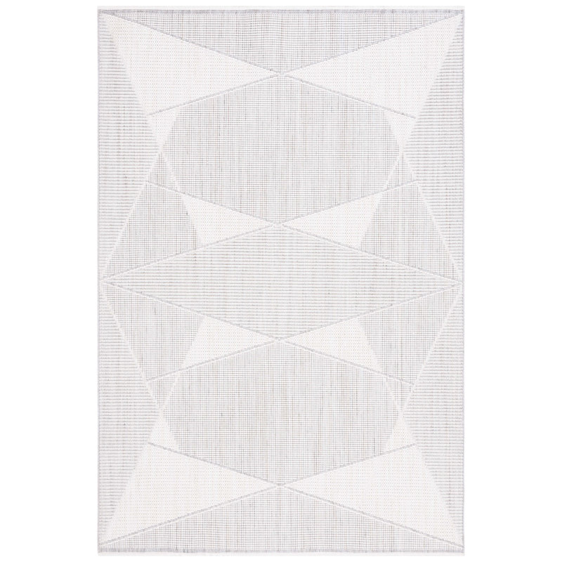 Gray Geometric GREENGUARD Certified Wool Runner Rug