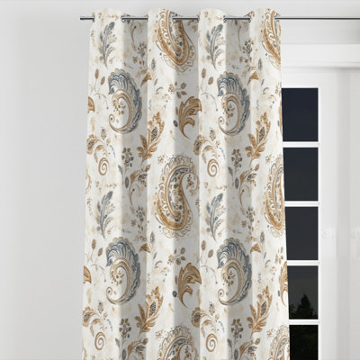 Rideaux modernes pour chambre à coucher - Rideau à œillets scandinave Azema - 1 panneau