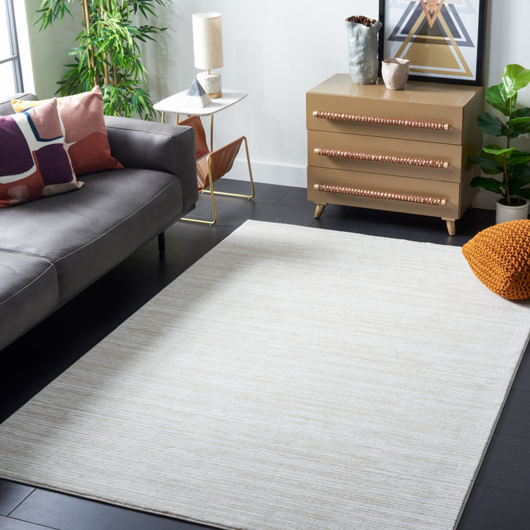 Vision Striped Area Rug In Ivory