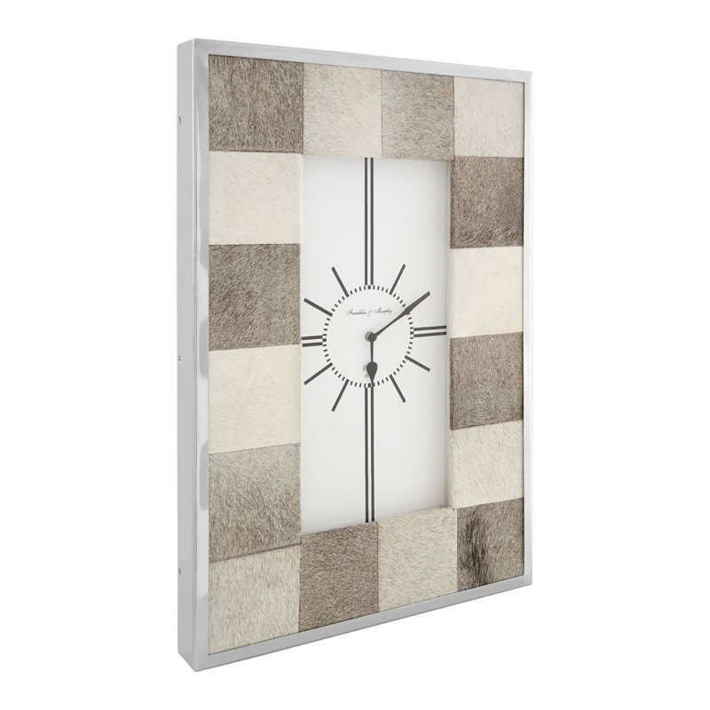 Center Leather Wall Clock