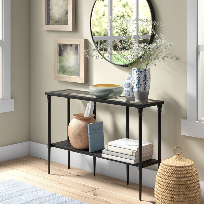 114.3Cm Console Table, Blackened Bronze