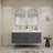 59" Wall-Mounted Double Bathroom Vanity Set-70381284