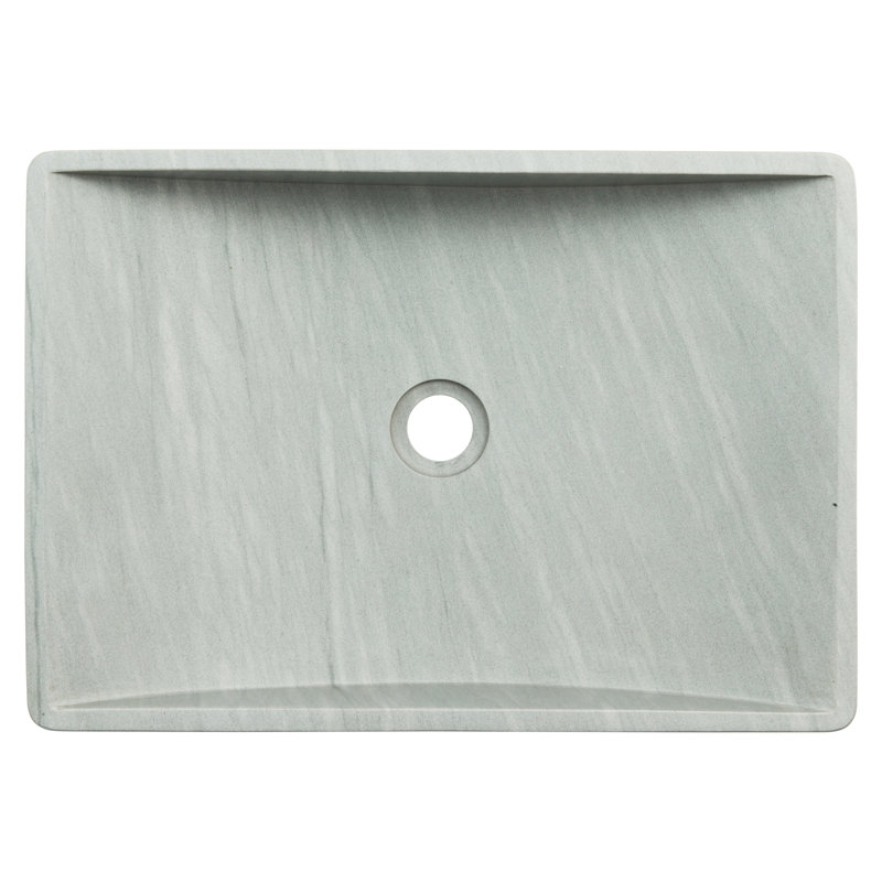 Ivy Bronx Tiara 350mm Stone Square Countertop Basin Bathroom Sink, Grey