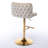 Furniture,Swivel Barstools Adjusatble Seat Height, Modern PU Upholstered Bar Stools with the whole Back Tufted, for Home Pub and Kitchen Island(Set of 2)-64068906-64068907
