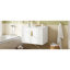 Meuble-lavabo de salle de bain vintage 30 po avec lavabo en céramique, lavabo simple en céramique à 3 trous, meuble-lavabo avec 2 portes à fermeture douce-885752296