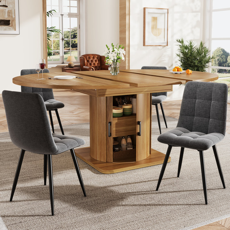 Dining Table, Brown Wood