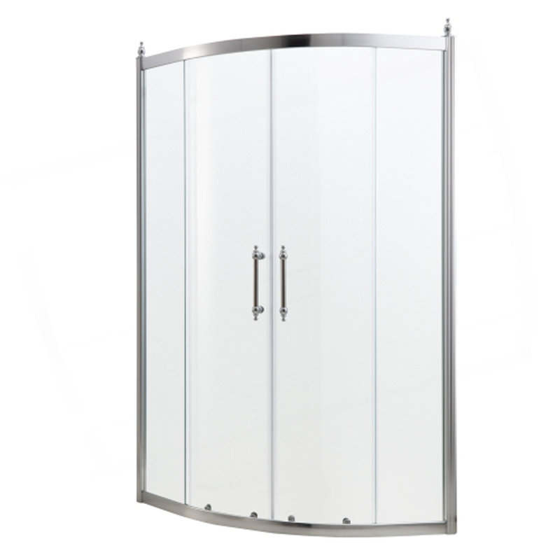 Porte de douche 36 po x 75 po Cabine de douche encadrée en chrome