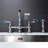 Bridge Dual Handles Kitchen Faucet With Pull-Out Side Spray In-117238334