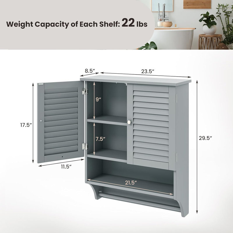 Rangement pour salle de bain Bajo, Gris