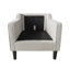 Chaise d'appoint confortable et de soutien avec coussin rembourré épais, idéale pour la détente et les intérieurs modernes-1752053915