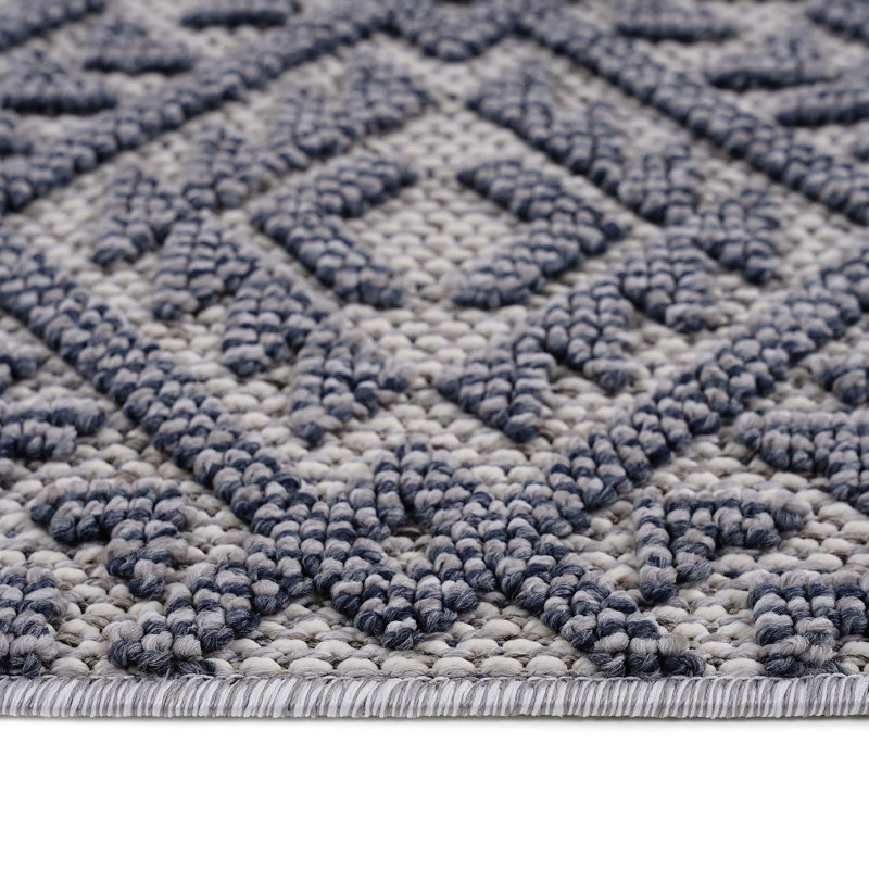 Collection Traditional Indoor/Outdoor Area Rug, Runner 2'2" x 8'