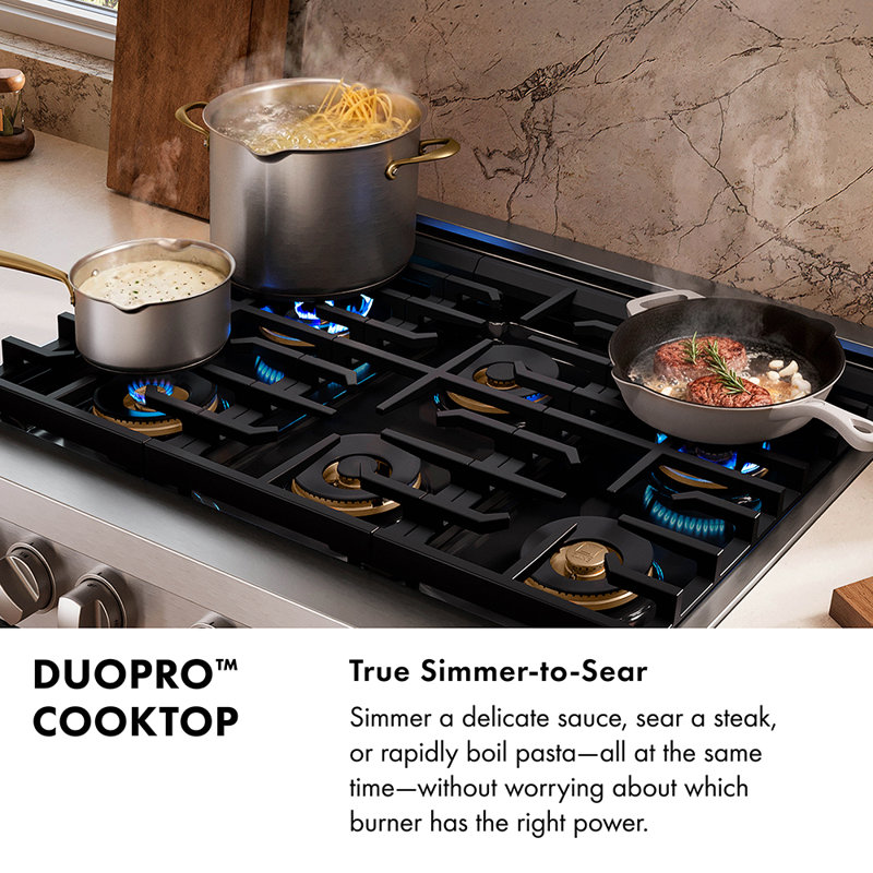 ZLINE 30 in. Classic Gas Range with DuoPro Cooktop and Convection Oven in Black Stainless Steel, Satin Stainless Steel