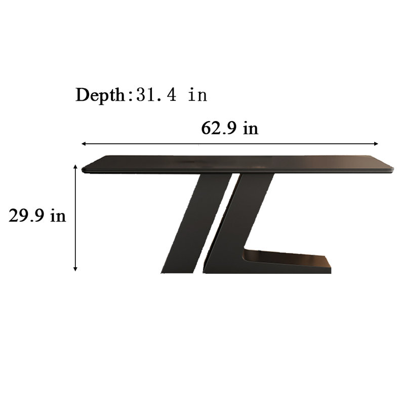 Table de salle à manger Amiel, H 29,90 po x L 62,9 po x l 31,4 po