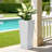 2 Set Tall Planters for Outdoor Plants, 24" Large Planters with Drainage Hole & Saucer-1236842654