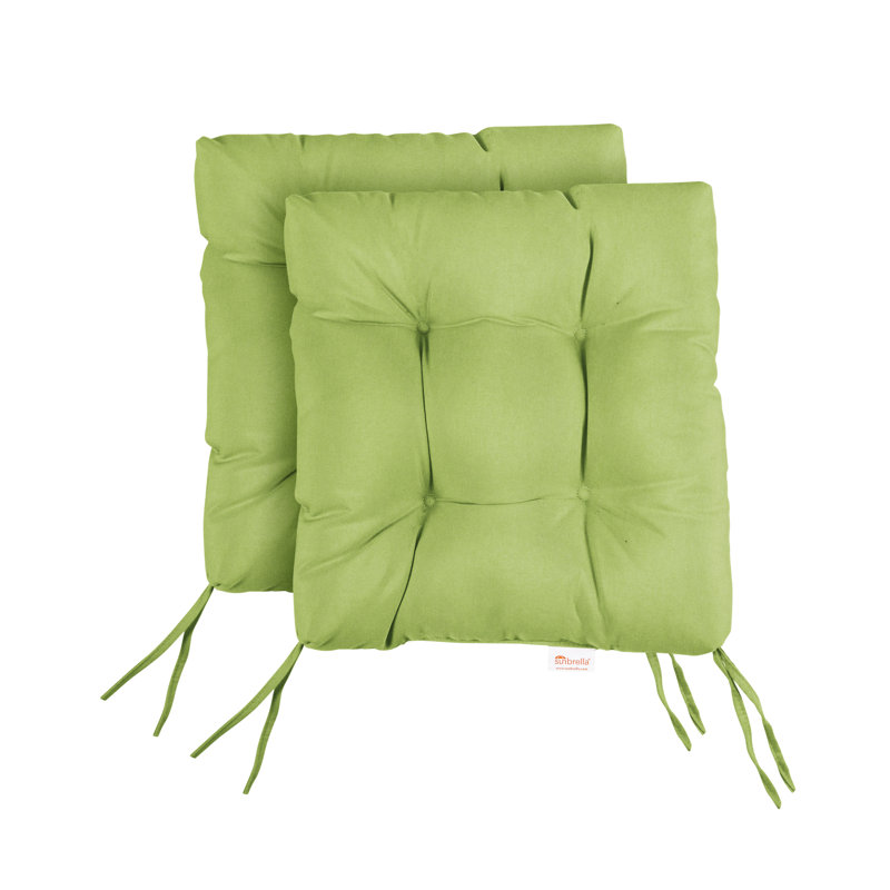 Outdoor 3'' Barstool Seat Cushion, 19" W x 19" D, Apple Green