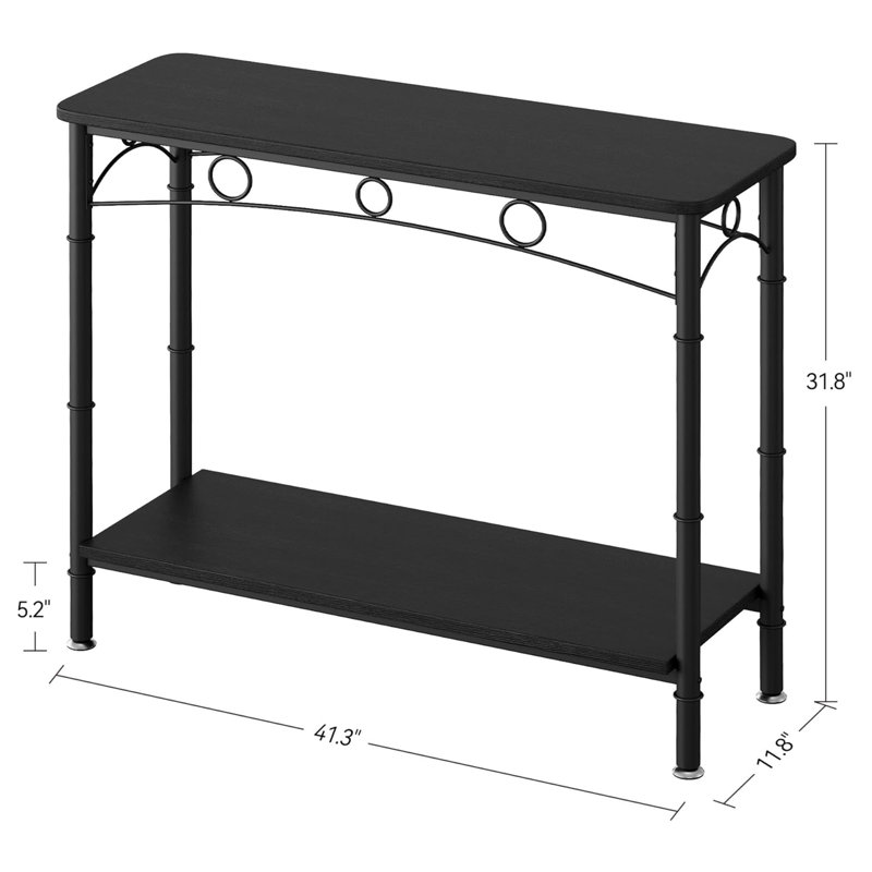 Console Shamella, H 31,8 po x l 41,3 po x P 11,8 po, Noir