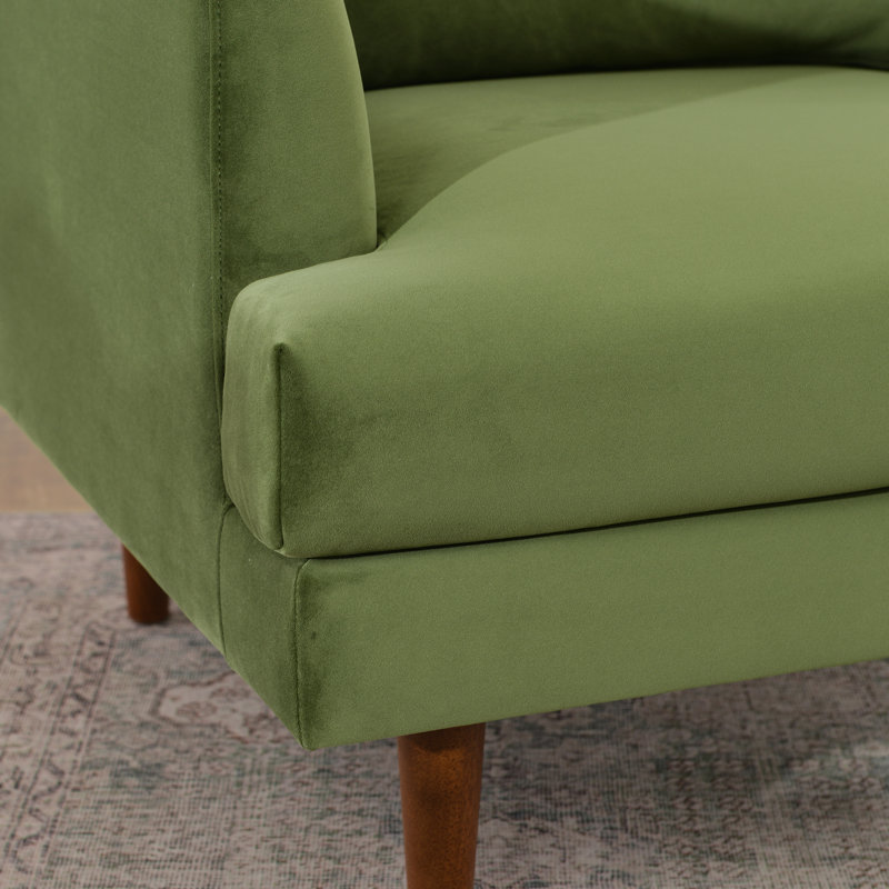 Ensembles de salon 3 pièces rembourrés modernes, Olive Green Velvet