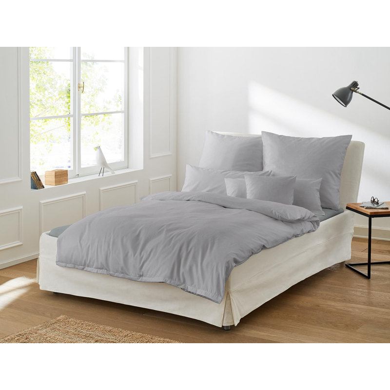 Aspen Duvet Cover Set, 155 x 220cm Duvet Cover + 1 Pillowcase , Grey